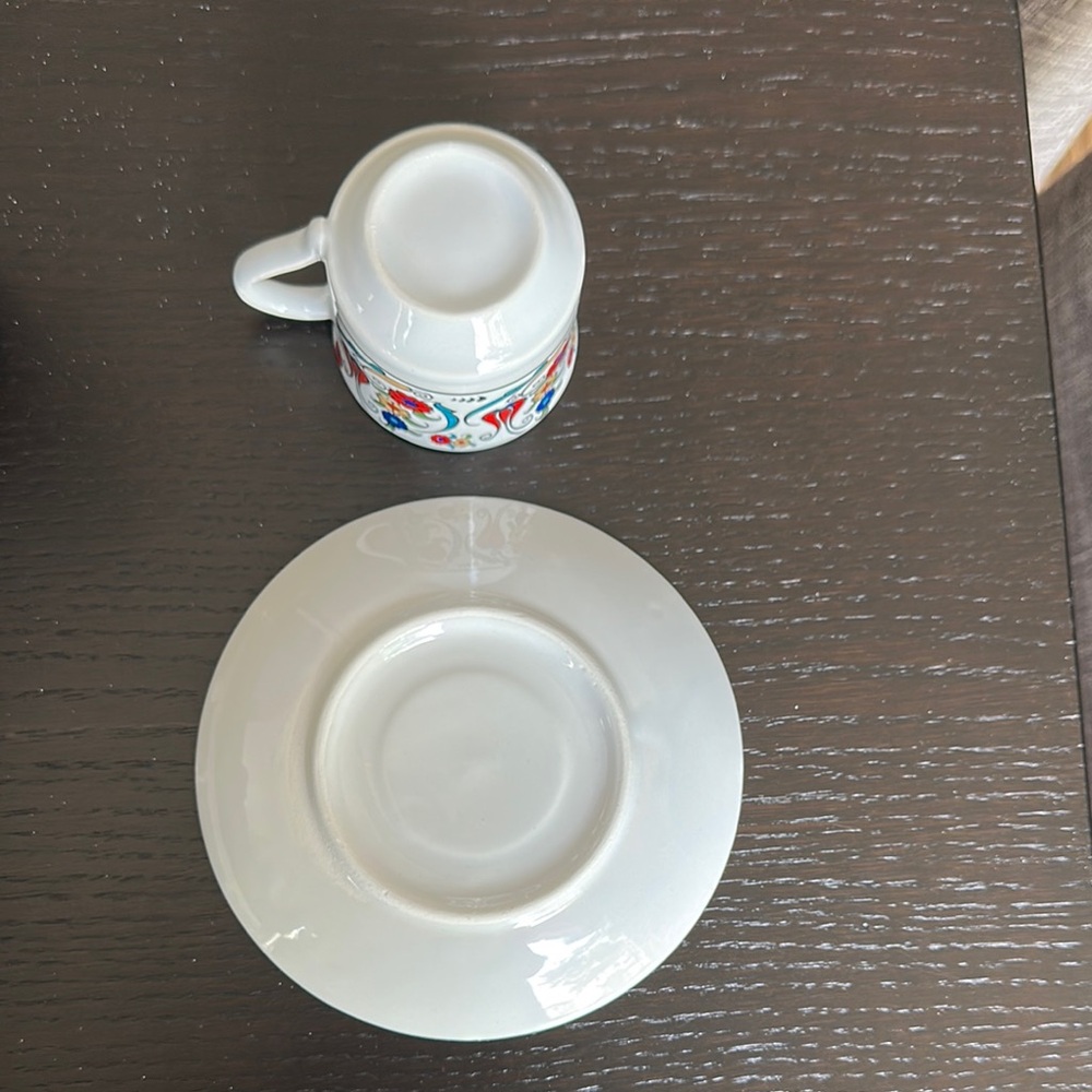 Floral Porcelain Turkish coffee Set in Blue Box - Picture 3 of 5